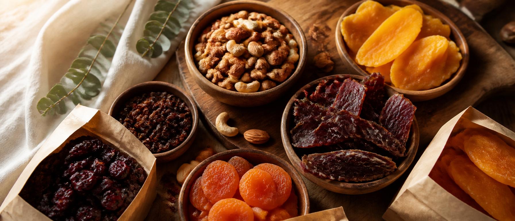 Lifestyle Snacks dried fruit, nuts and biltong selection